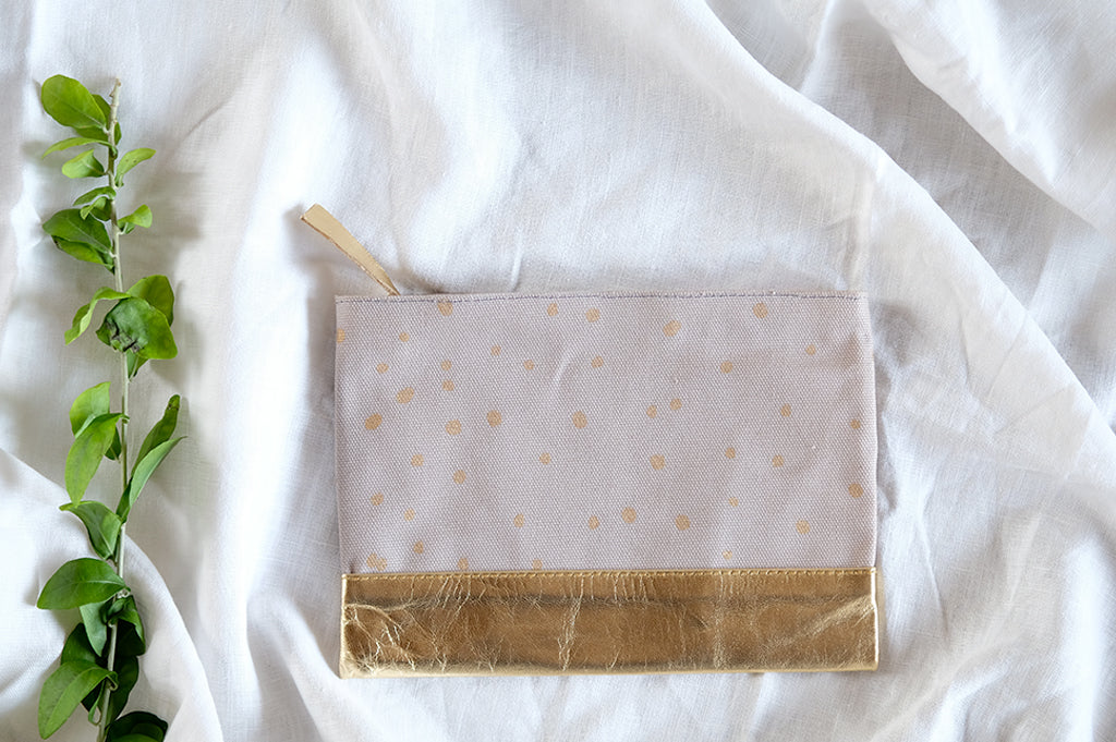 Small Pouch with Leather