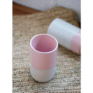 Open image in slideshow, Handmade Ceramic Vase Pink

